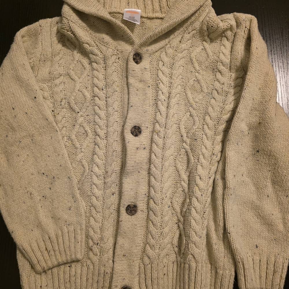 Gymboree Cream Cable Knit Cardigan Sweater